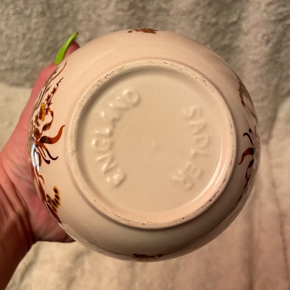 Vintage 1940’s Sadler England Ginger Jar With Golden Yellow and Brown Flowers - Picture 9 of 10